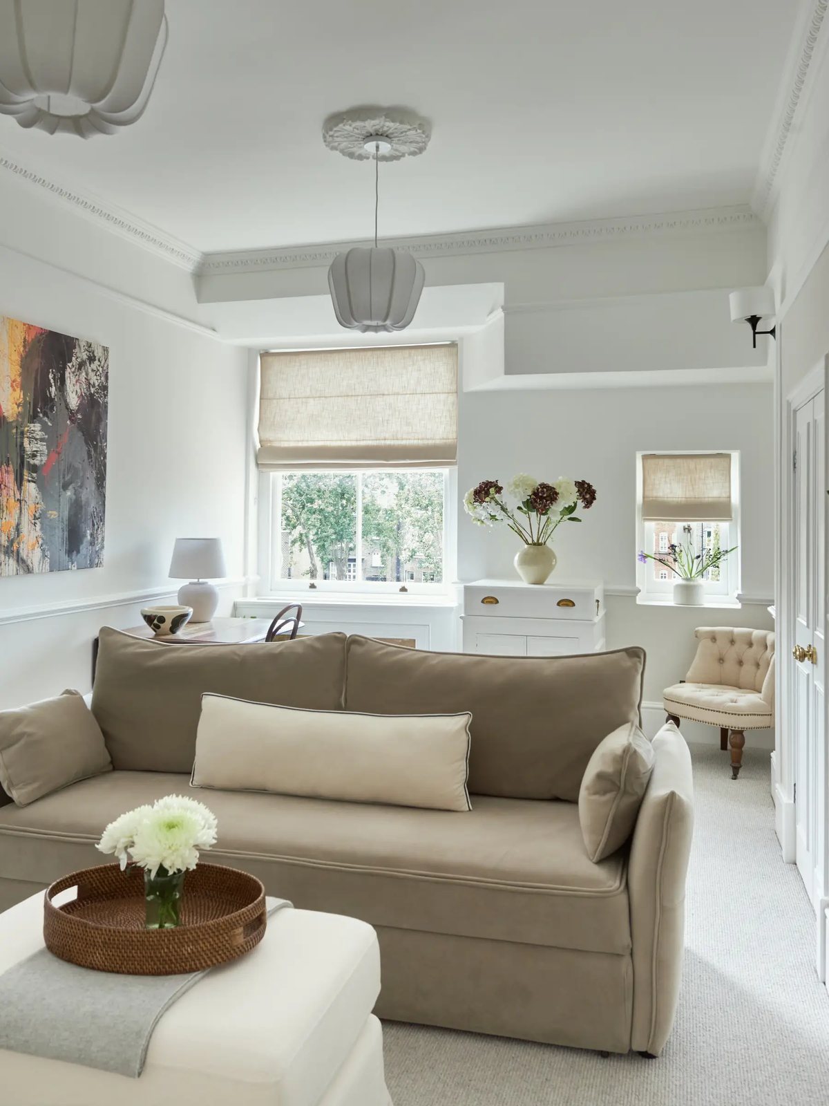 Room 2 — the three-seater sofa beneath the window